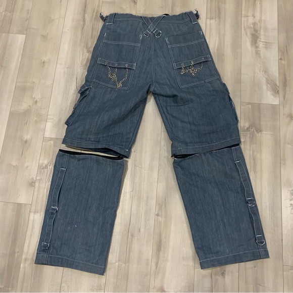 Tripp NYC Raver Style Pants Blue Gothic Punk Pants - Picture 3 of 4